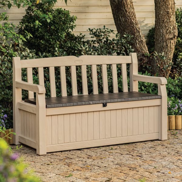 กล่องเก็บของกลางแจ้ง ม้านั่ง ในสวนนอกบ้าน พลาสติกพรีเมี่ยม Eden Bench จากยุโรป แข็งแรง กันแดดฝน Keter by จัดบ้าน