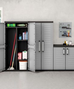 ตู้เก็บของพลาสติก เอนกประสงค์ พลาสติกพรีเมี่ยม รุ่นไม้ม็อบ Detroit XL Utility (Grey) จากยุโรป แข็งแรง Keter by จัดบ้าน