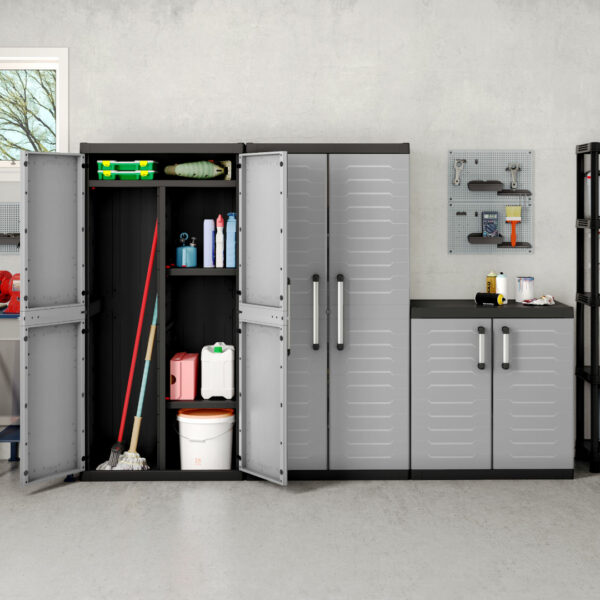 ตู้เก็บของพลาสติก เอนกประสงค์ พลาสติกพรีเมี่ยม รุ่นไม้ม็อบ Detroit XL Utility (Grey) จากยุโรป แข็งแรง Keter by จัดบ้าน